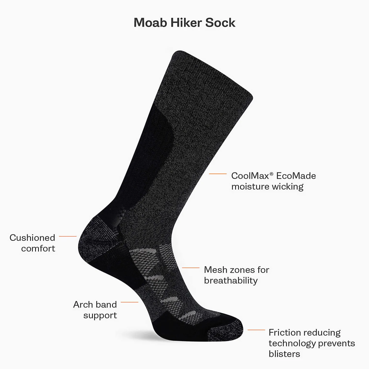 Moab Hiker Crew Tab Sock - Socks