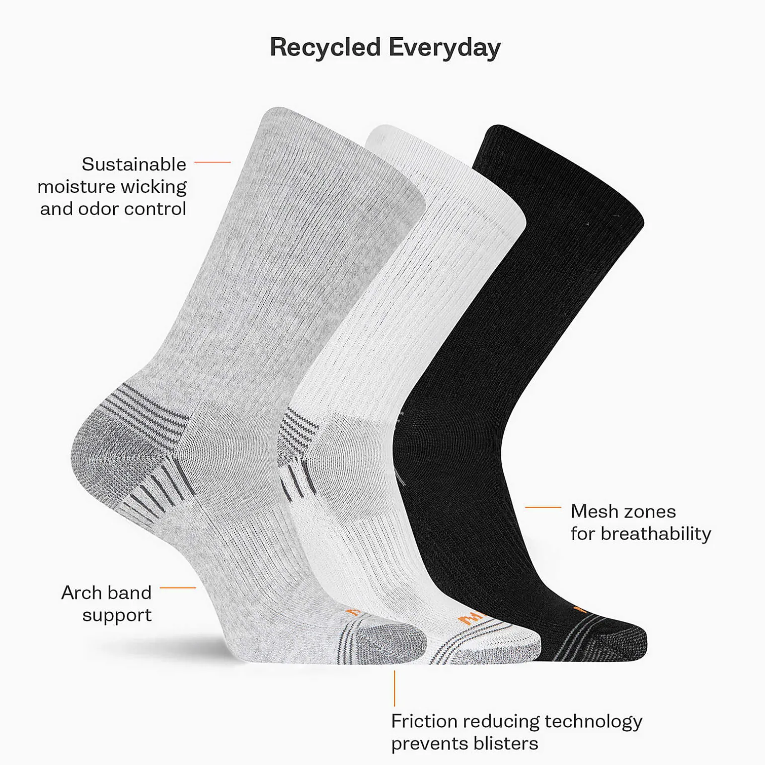 Recycled Low Cut Tab Sock 3 Pack - Socks